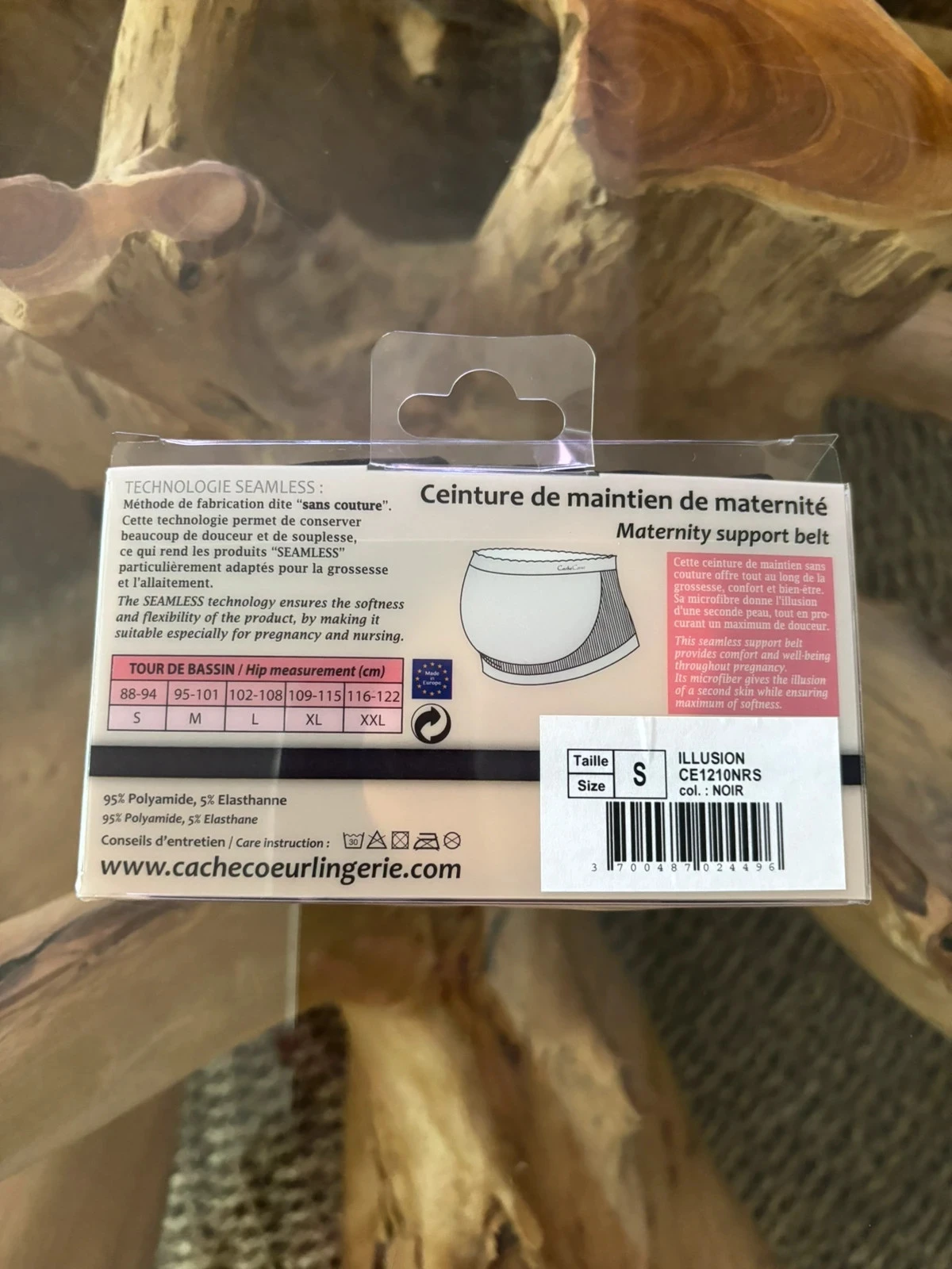 Ceinture de maintien maternité cache coeur noir S – photo 6